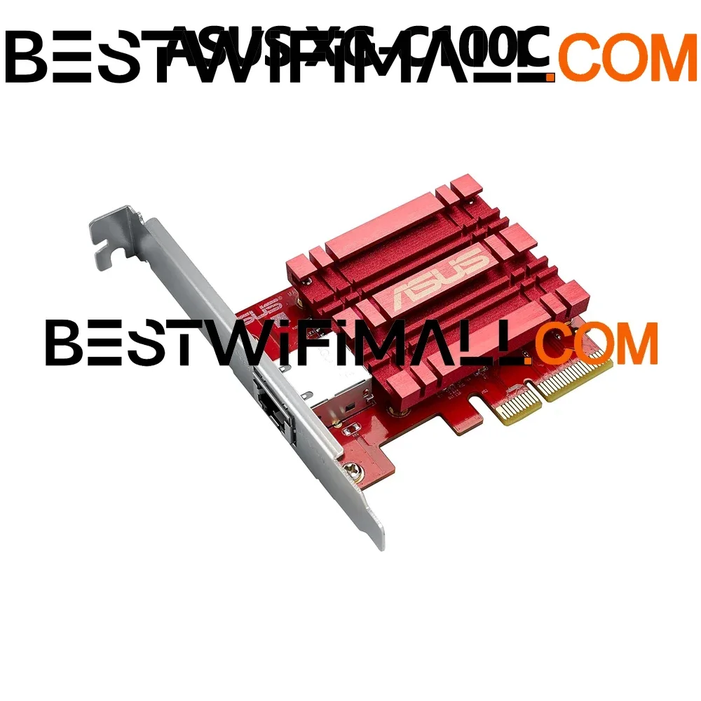 

ASUS XG-C100C 10GBase-T PCIe Network Adapter With Backward Compatibility Of 5/2.5/1G And 100Mbps RJ45 Port And Built-In QoS