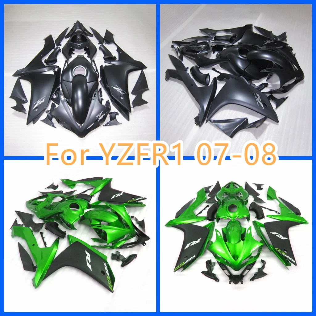 

100% подходит для YAMAHA YZFR1 YZF1000 2007 2008 MOTO Body YZF-R1 07 08, комплект обтекателя, зеленый