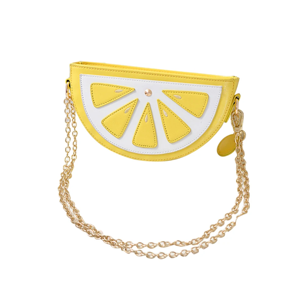 

Bag Women Lemon Packet with Gold Chain fashion personality Shoulder Bag Crossbody Bag Girls Lemon Bag gifts