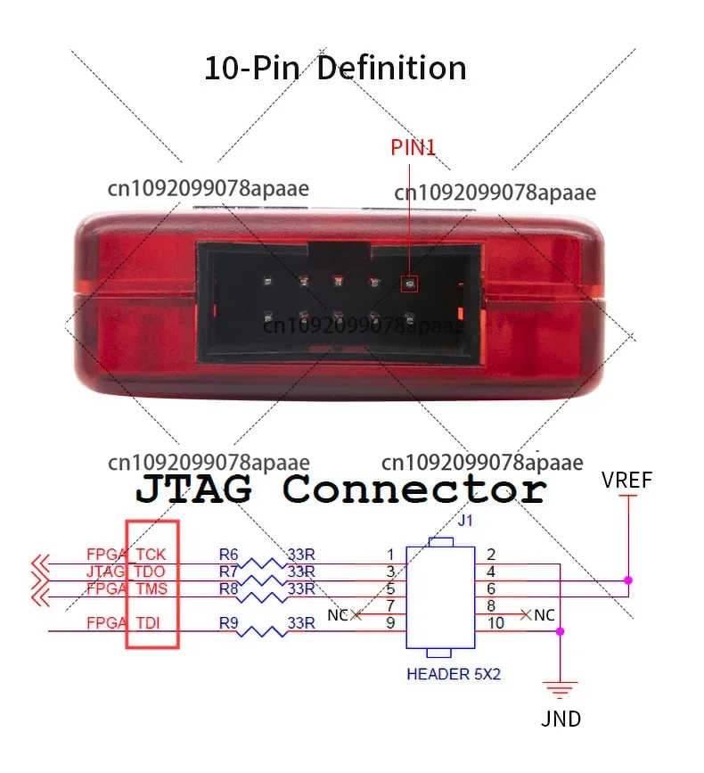 2025 AL321: Cable de plataforma USB Blaster para descarga de programas