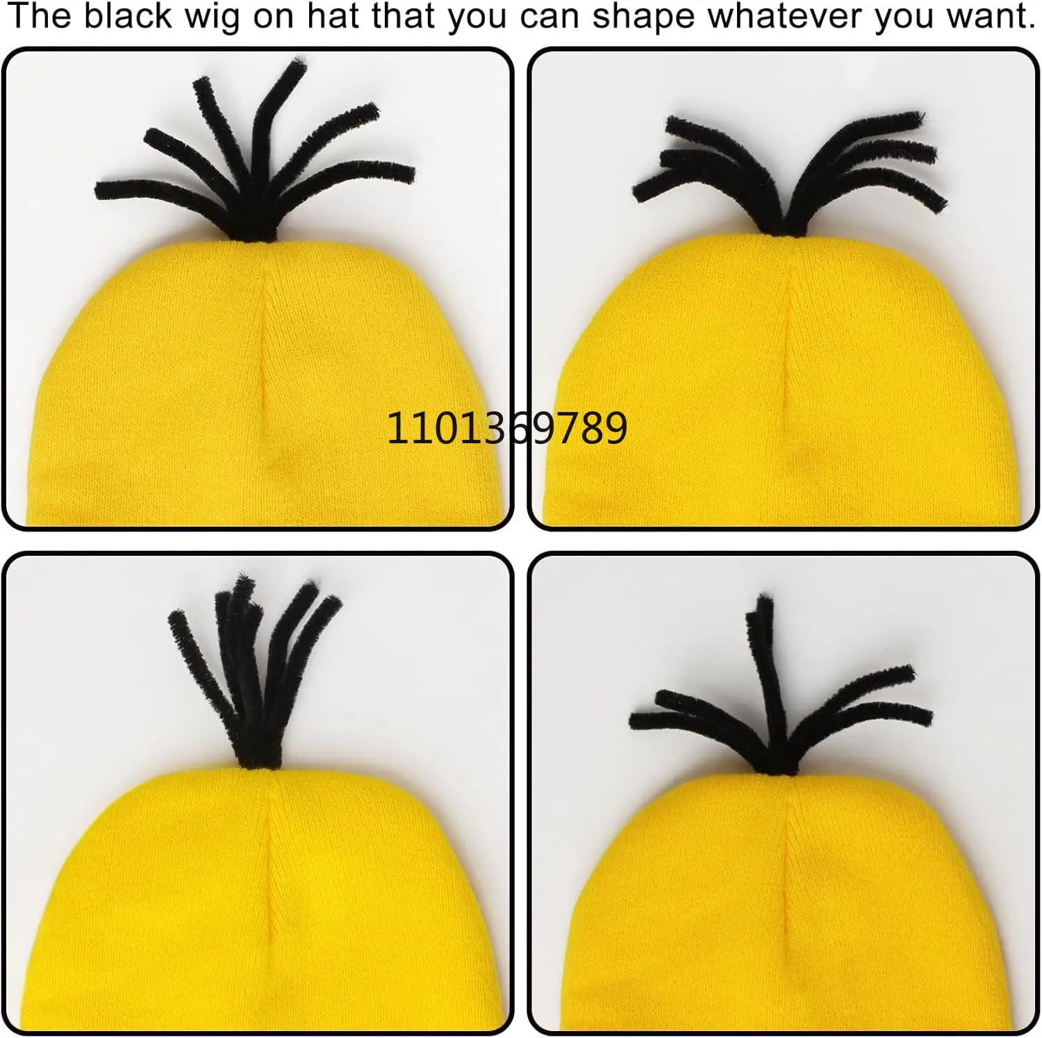 Accessoires de Costume de minions d'halloween pour adultes, lunettes/bonnet jaune/gants pour hommes et femmes, ensemble de fête Cosplay disfraz 3 pièces
