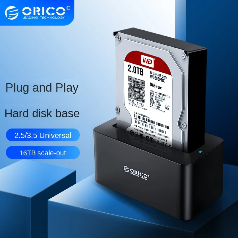 ORICO HDD Docking Station SSD Hard Disk Docking Station for 2.5/3.5 Inch HDD SSD SATA to USB 3.0 HDD With 12V2A Power Adapter