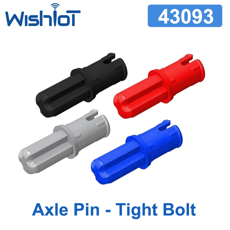 MOC Technische Onderdelen 43093, Halve Kruisas Halve bout Wrijvingspin DIY Losse Onderdelen Bouwstenen Speelgoed Vervang Onderdelen