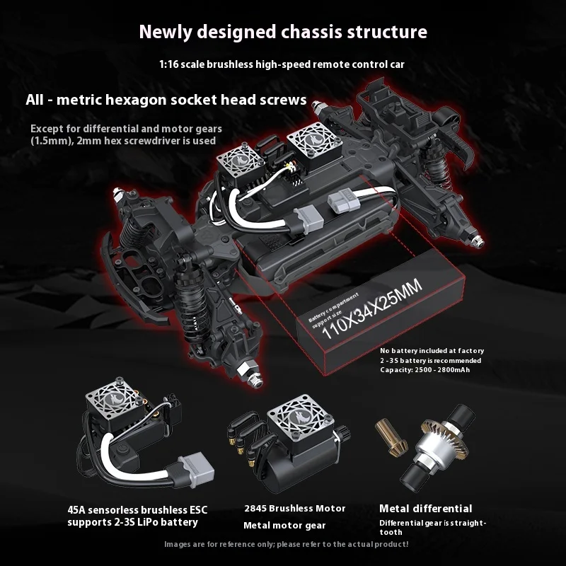 Udi UD1610PRO RC الزواحف كبيرة القدم على الطرق الوعرة فرش التحكم عن بعد نموذج سيارة عزم دوران عالي ميتال جير 4WD للهوايات لعبة