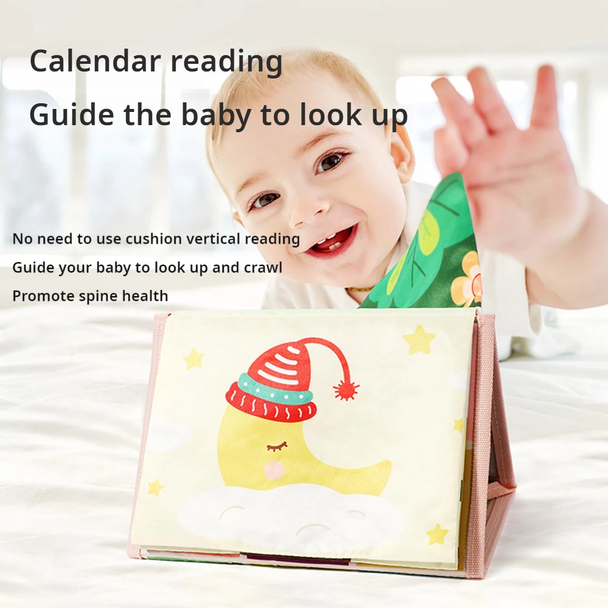 아기 하피 거울 조기 교육 동물 달력 헝겊 책 아기 흑백 계몽 3 차원 어린이 장난감