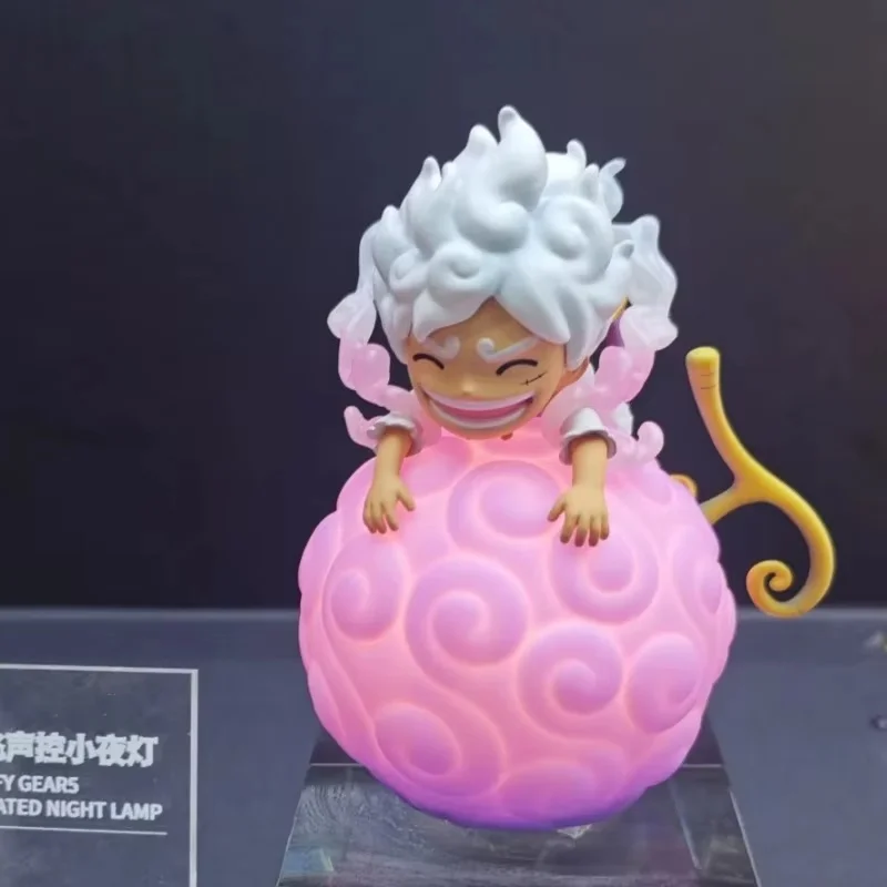 Genuine One Piece Devil Fruit Series Voice-Controlled Night Light Luffy Nico Robin Chopper Portgas·D· Ace Anime Figure Toy Gifts