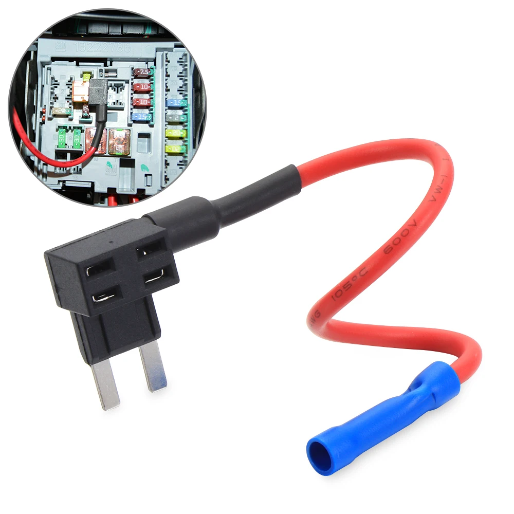 1Pc Car Add-A-Circuit Fuse Tap Adapter Mini ATM Fuse Holder Blade Fuse Holder 12V Add Circuit Boxes Take Electrical Appliances