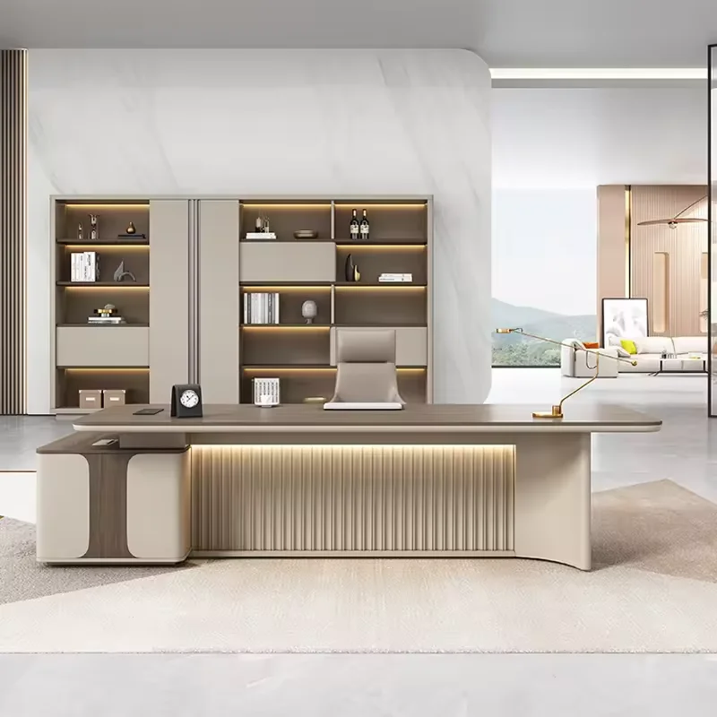 

Commercial Furniture Luxury High Quality Modern Design Manager Ceo Boss Office Working Table L Shaped Executive Office Desk