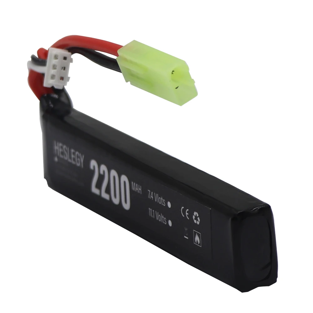 7.4v 2200mAh Lipo Battery for Water Gun Parts 2S 7.4V battery for Mini Airsoft BB Air Pistol Electric Toys Guns Tamiya Plug