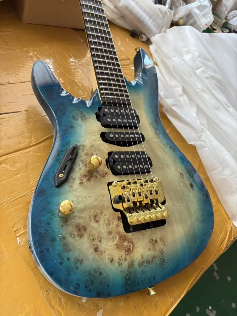 Free delivery 6-string left-hand guitar, rosewood fingerboard, top of the body made of figured maple, tremolo bridge