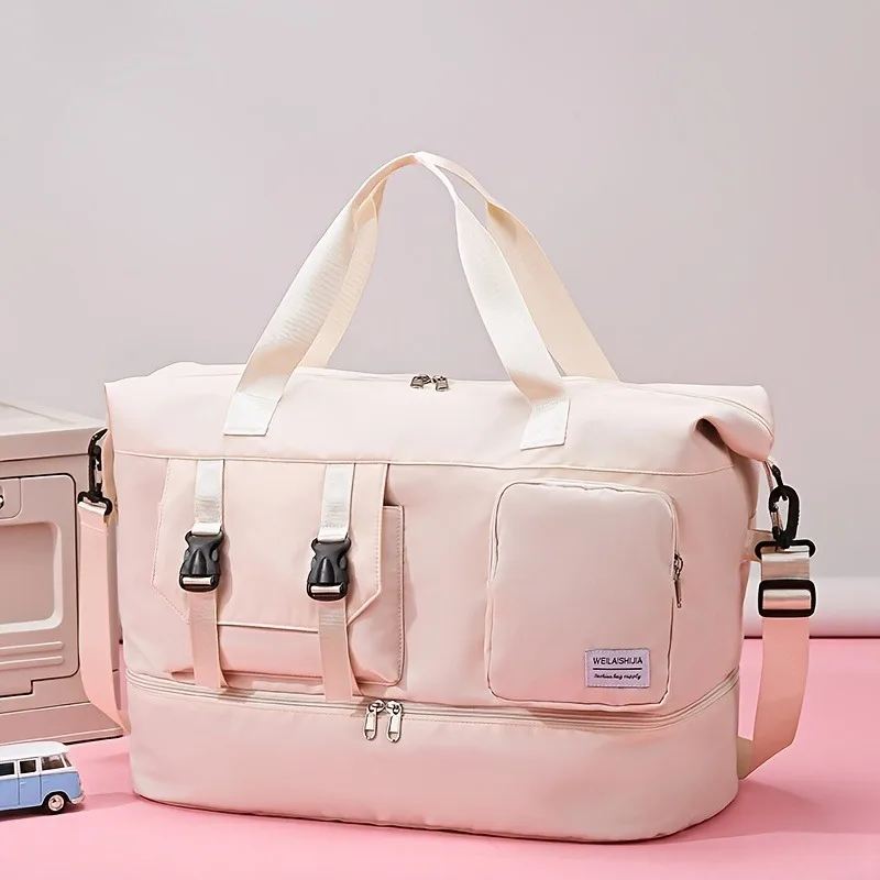 

Large Capacity Multi-Functional Travel Duffel Bag, Gym Tote with Multiple Compartments, Spacious Weekender Overnight Bag