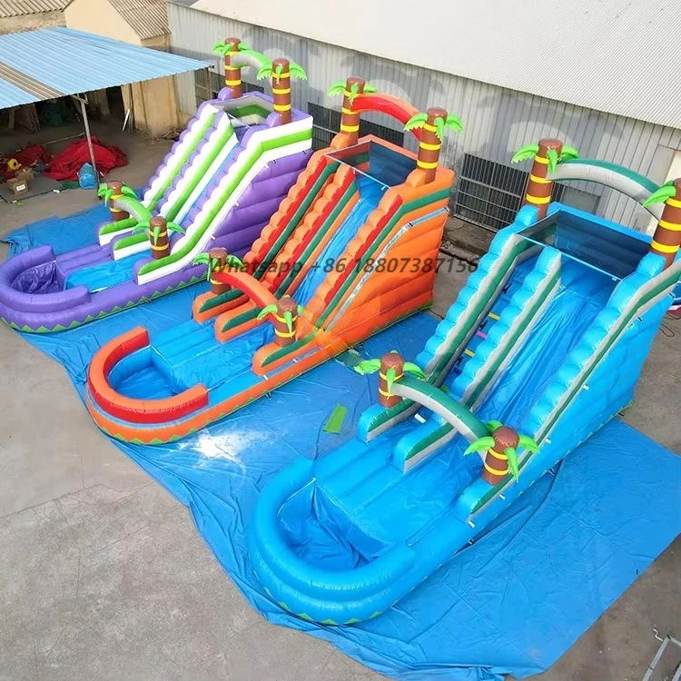

Hot Selling 29ft Palm Tree Inflatable Pool Slide Jumpers Inflatable Water Slides for Adults Wholesale Inflatable Water Slides