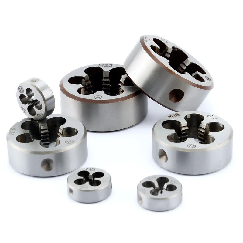 M12 Round Die destro sinistro strumento per filettatura metrica per la lavorazione dei metalli dente Standard Fine da 12mm M12x1.75 M12x0.75 M12x1 M12x1.25