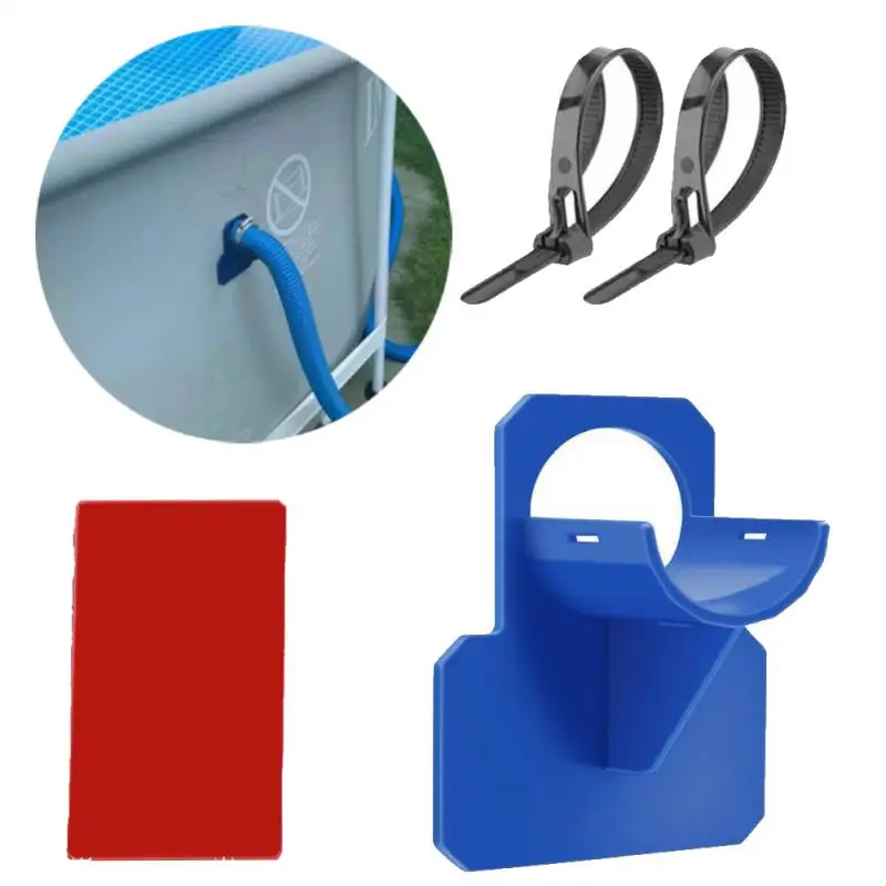 Swimming Pool Pipe Holder Hose Bracket Mount Supports Pipes 30-38mm Above Ground Hose Outlet With Cable Tie Fixing Accessories