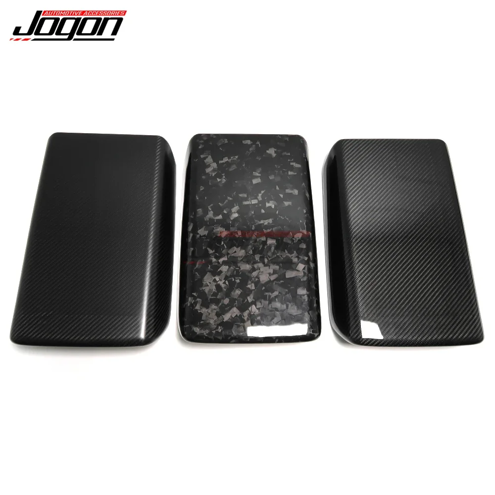 Real Carbon Fiber for Tesla Model 3 2017-2022 Model Y 2020-2022 Car Interior Central Console Armrest Box Lid Panel Cover Trim
