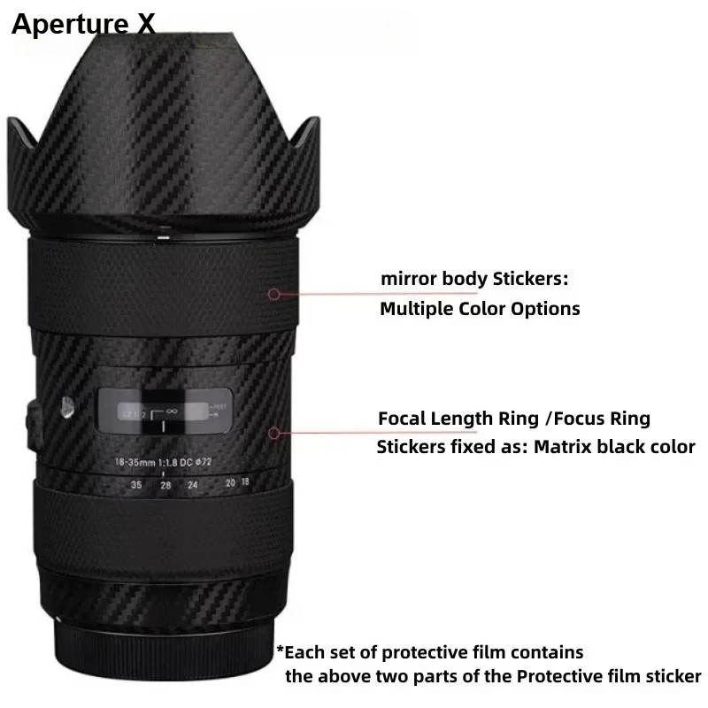 For Sigma 1835art EF Mount Lens Sticker Cover Film for Sigma 18-35mm F1.8 Art DC HSM Lens Premium Decal Skin Protector Sticker