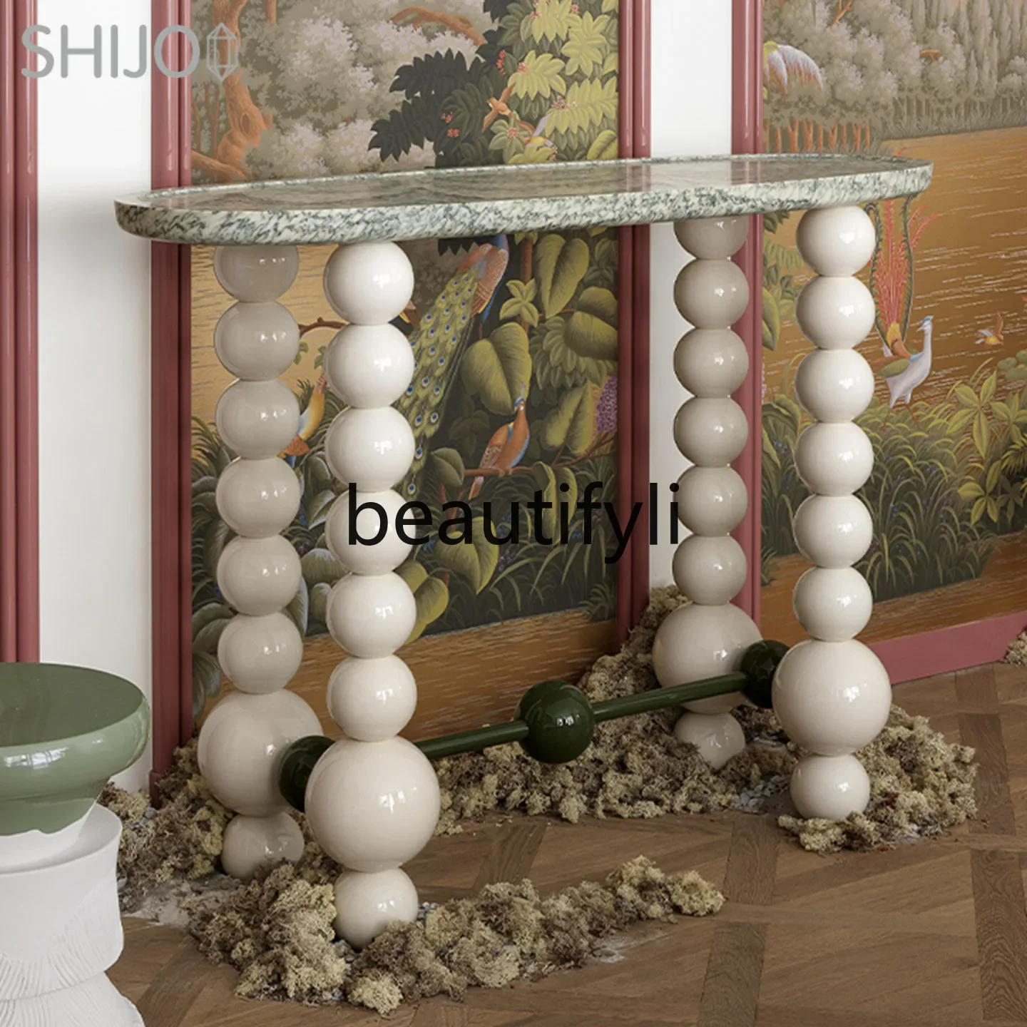 

B61 Italian light luxury entrance table modern minimalist art entrance table villa living room art entrance table