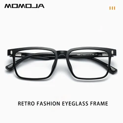 MOMOJA Fashion Retro Square Spectacle Ultra Light TR90 Eyewear Transparent  Optical Prescription Glasses Frame Man Woman 7906