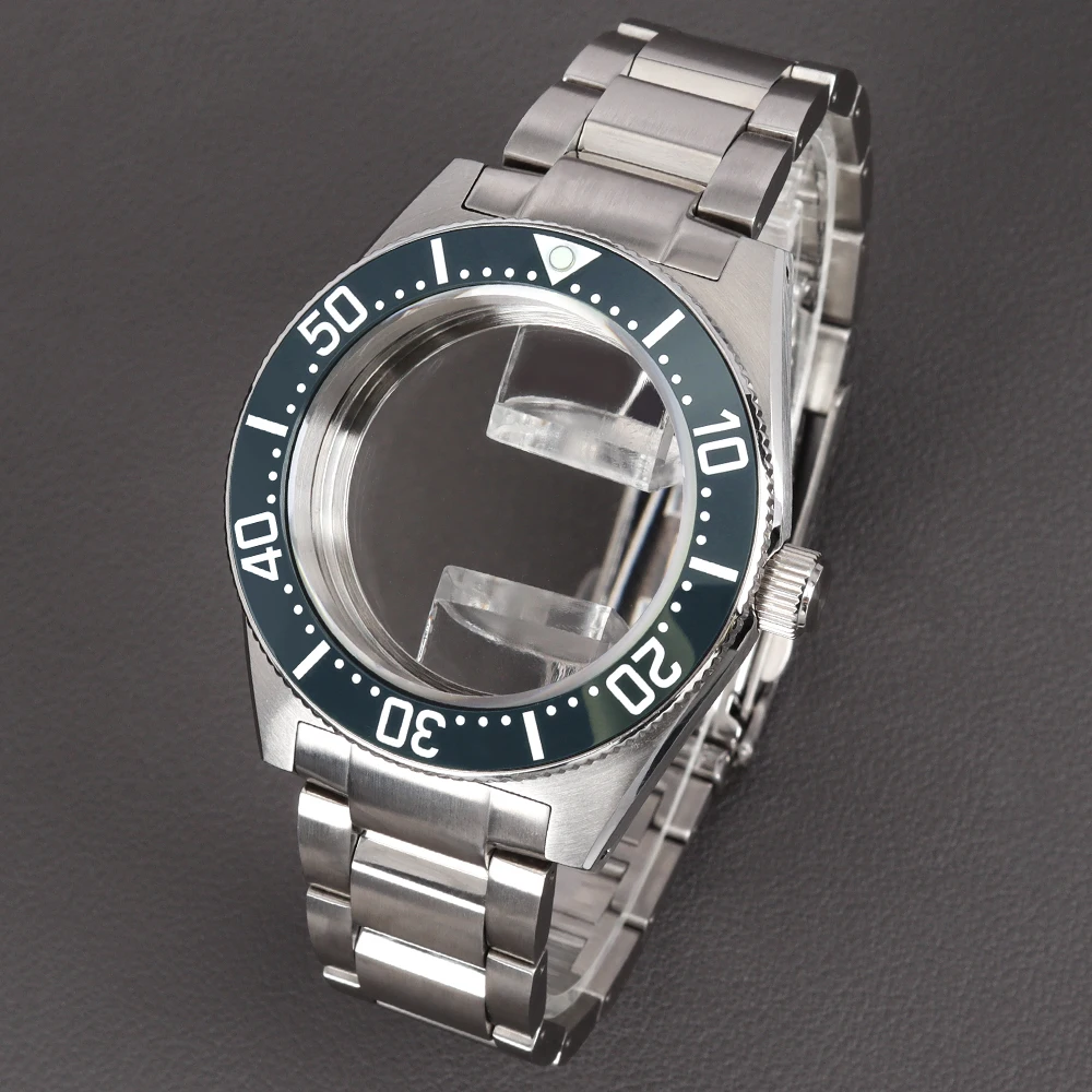 40mm Premium Silver Men Watch Case Band Sapphire Glass For SPB149J1 Compatible NH35 NH36 NH38 NH70 NH72 Movement Mod Accessories