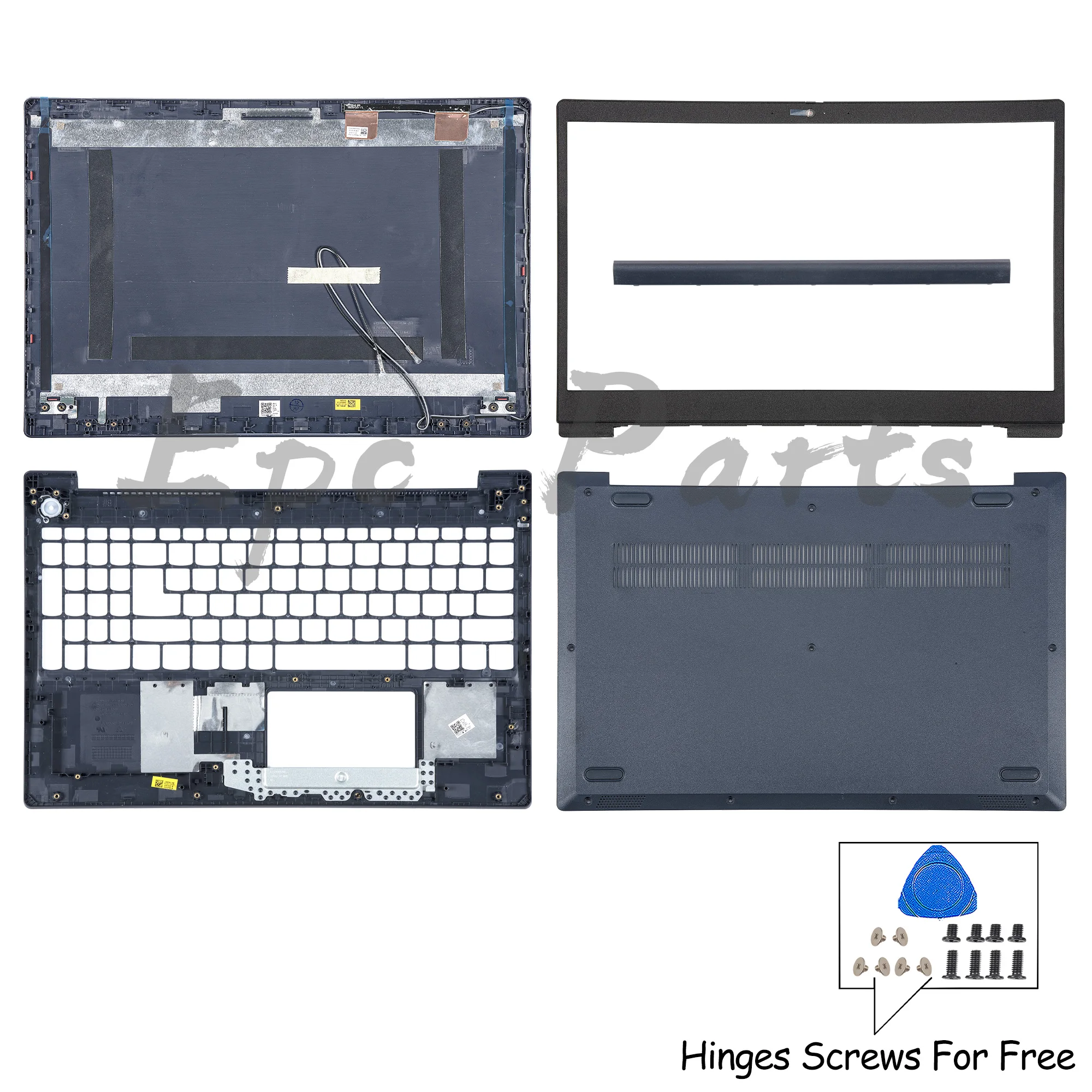 

Epc Parts For IdeaPad 3-15IML05 3-15ITL05 3-15IIL05 3-15ARE05 Back Cover AP1JV000240 Bezel Hinges Palmrest Bottom Repair Blue
