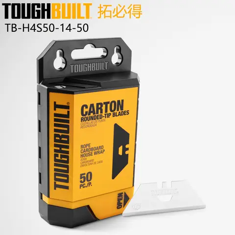 TOUGHBUILT TB-H4S50-14-50 50PCS 커터 나이프 용 유틸리티 사다리꼴 블레이드 고품질 특수 목적 블레이드 도구 부착물