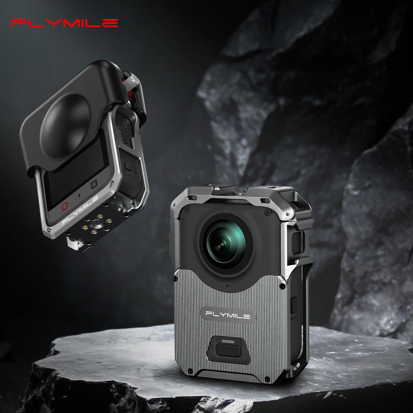 Flymile Metal Cage for DJI Osmo 360 II Aluminum Alloy Protective Frame Heat Dissipation Cage 1/4