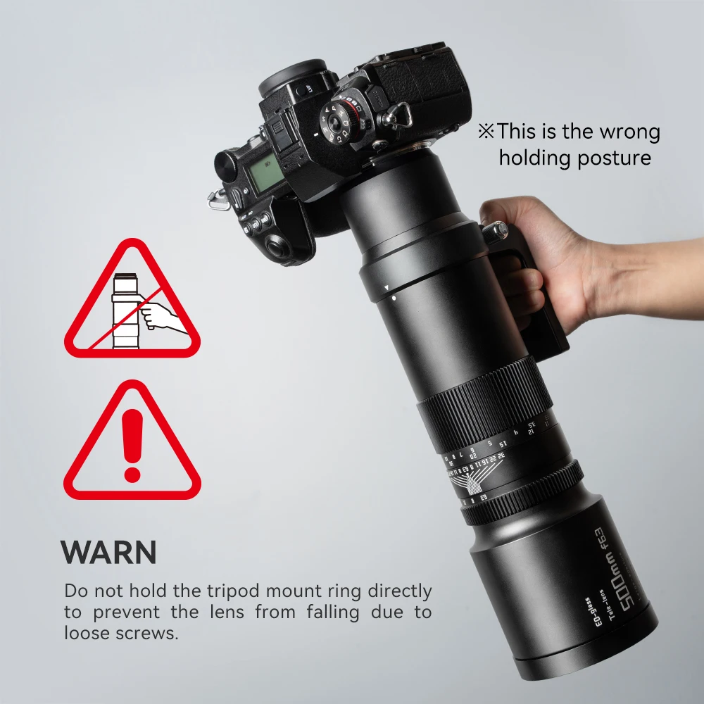 TTArtisan 500mm F6.3 Telephoto Lens for Sony E Nikon Z Canon RF L-Mount Camera Lens Full Frame MF For A7RV A9 Z6 Z8 Z9 R6 R8 R10