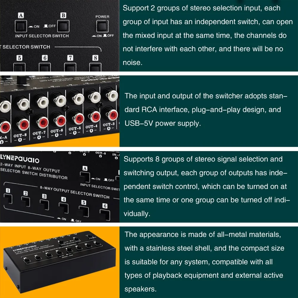 【Livraison Rapide】 Distribuidor de interruptor de selección de señal