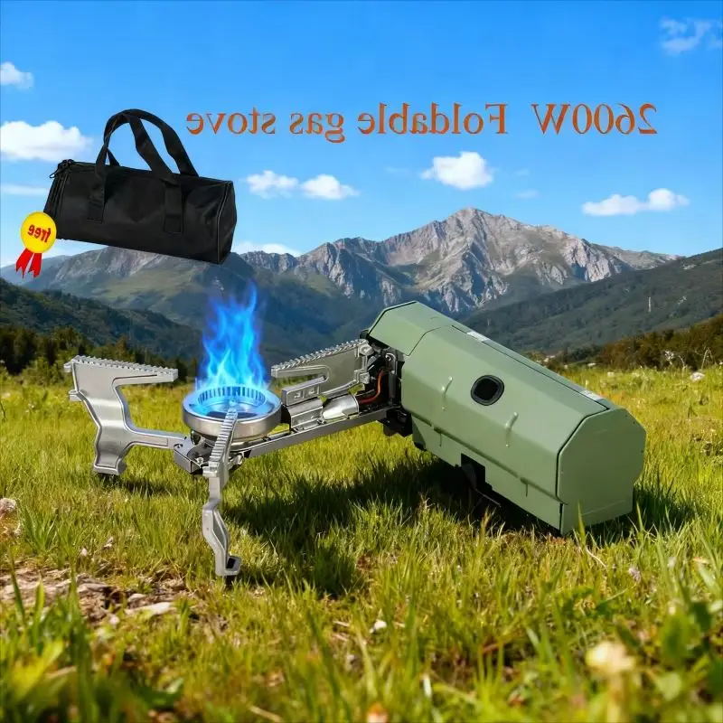 2600W Portable Folding Gas Stove for Camping Outdoor Hiking BBQ Travel Cooking Grill Cassette Burner