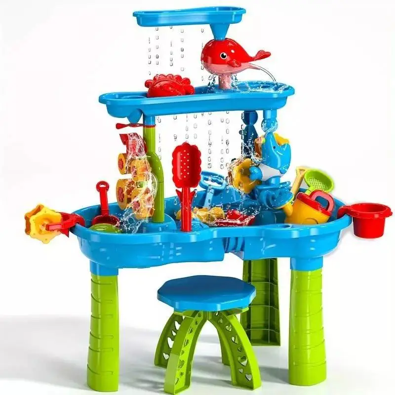 Summer Outdoor Playing Toy Water Table   Children Beach Table Toy with Full Accessories