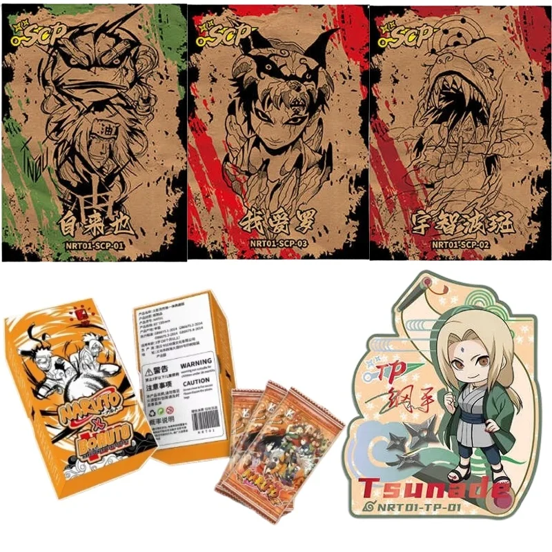 Naruto X Boruto Vol.1 Collectible Trading Card Booster Pack Anime Jiraiya Sketch SCP Rare Foil Blind Cards Hobby Toy for Anime