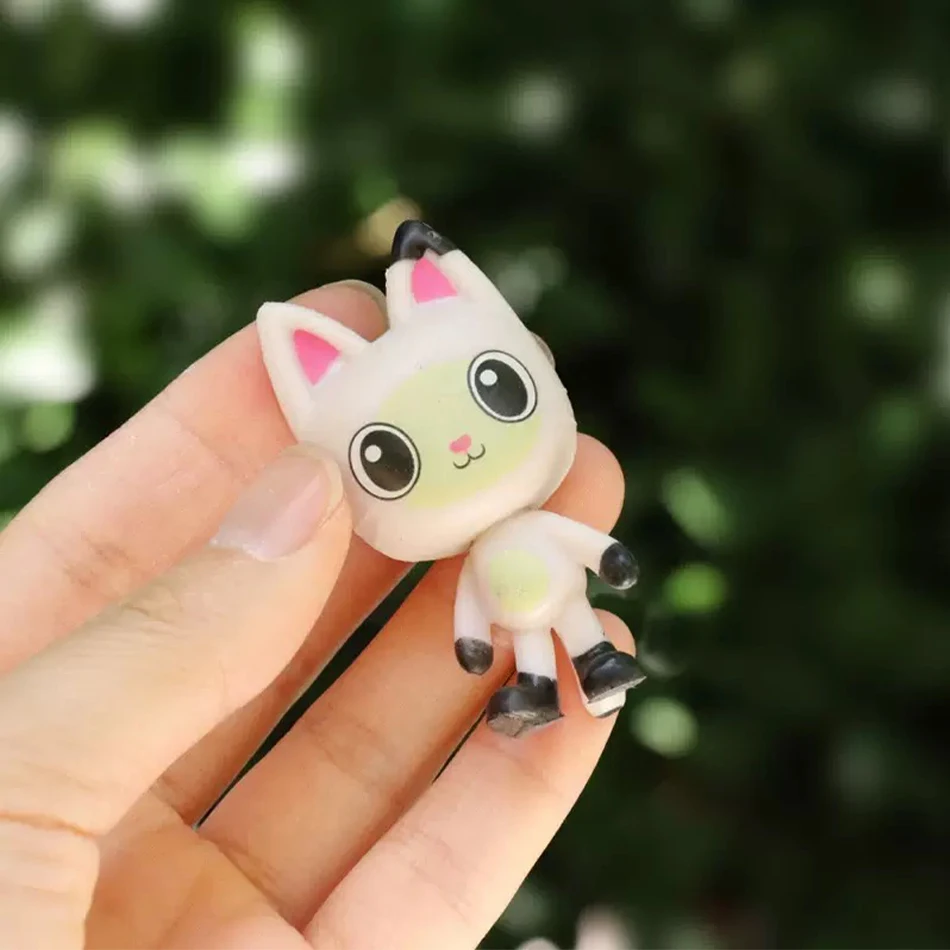 @ 13 pz Gabby Dollhouse Anime Figura Giocattolo Sorridente Auto Gatto Abbraccio Gaby Ragazza Bambole Mercat Cartoon Action Figure Bambini Regalo Di Compleanno Di Natale