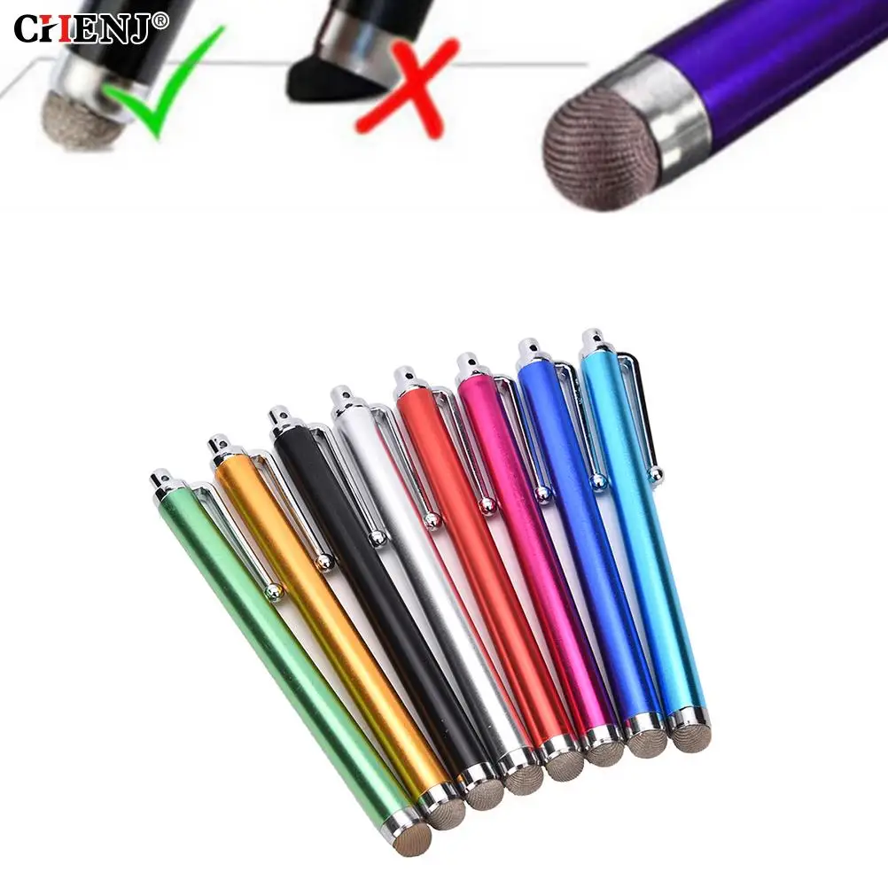 1PC uniwersalny Mini Metal Micro Fibre Stylus Mesh Fibre Tip ekran dotykowy rysik dla IPhone dla Samsung inteligentny telefon Tablet PC