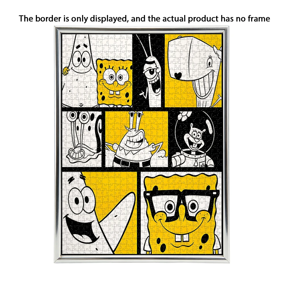 SpongeBob SquarePants pop-art stijl houten vloer puzzelspel verschillende stukken tellingen - 108/200/300/500/1000 stukjes beschikbaar