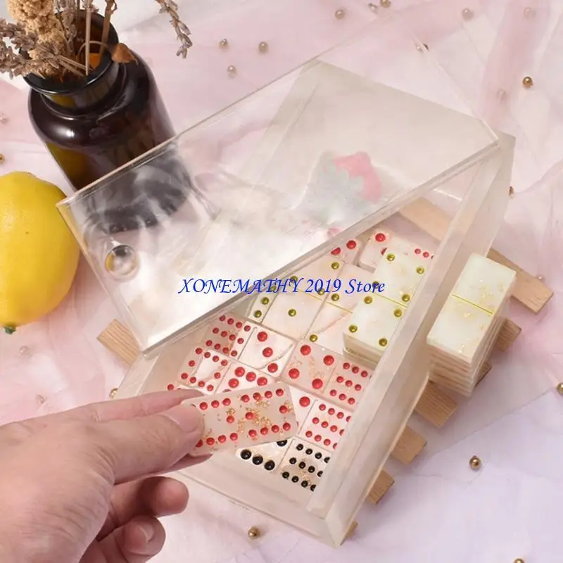 

F42F Handmade Jewelry Silicone Mould DIY Storage Box Casting Epoxy Mold