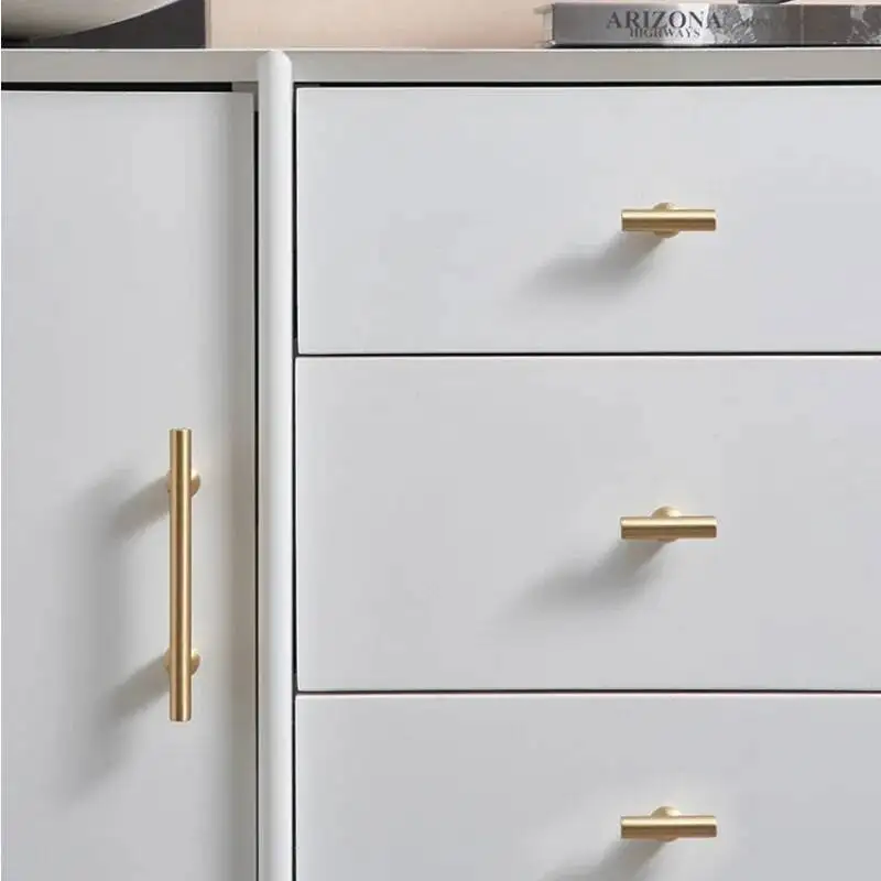 Brass Creative New High-End Modern Minimalist Drawer Wardrobe Door Light Cabinet Long Handle