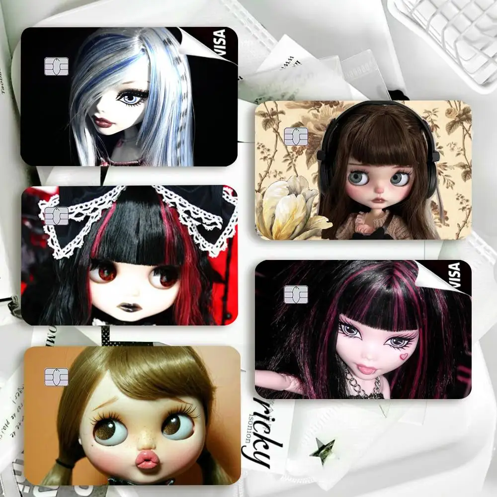 Adorable D-Doll B-BlytheS  Waterproof Film Skin Cover Credit Card Stickers Debit Front Bank Bus Pass