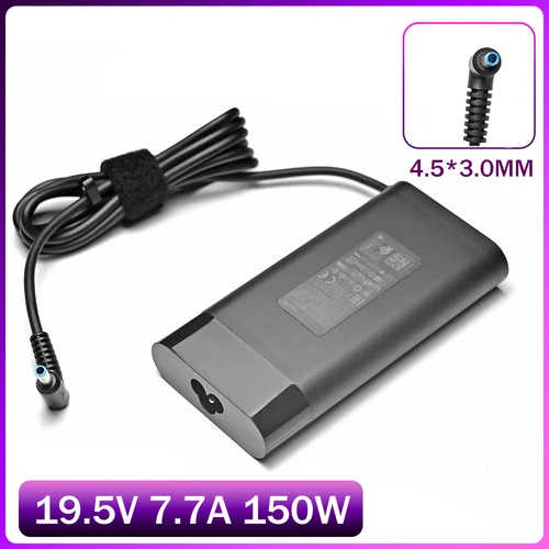 Cargador de ordenador portátil de 19,5 V 7.7A 150W para HP Pavilion Gaming 15 15-CX0020CA 17 17-AN001CA TPN-CA11 TPN-DA09 TPN-DA03 ZBOOK G3 G4