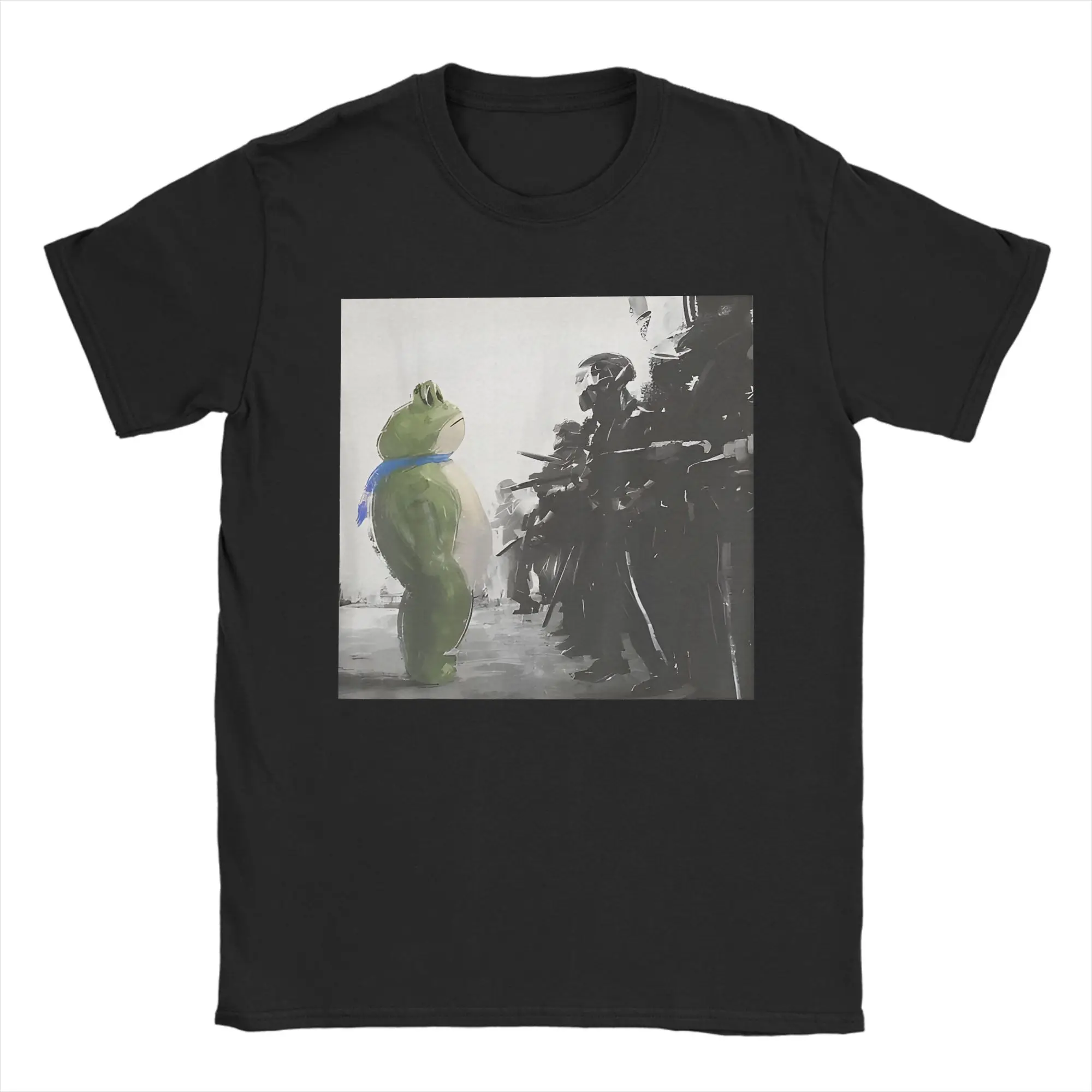 

Забавная футболка с лягушкой Portland Frog, летние футболки для отдыха, мужские хлопковые футболки с круглым вырезом, одежда большого размера, забавные топы с короткими рукавами