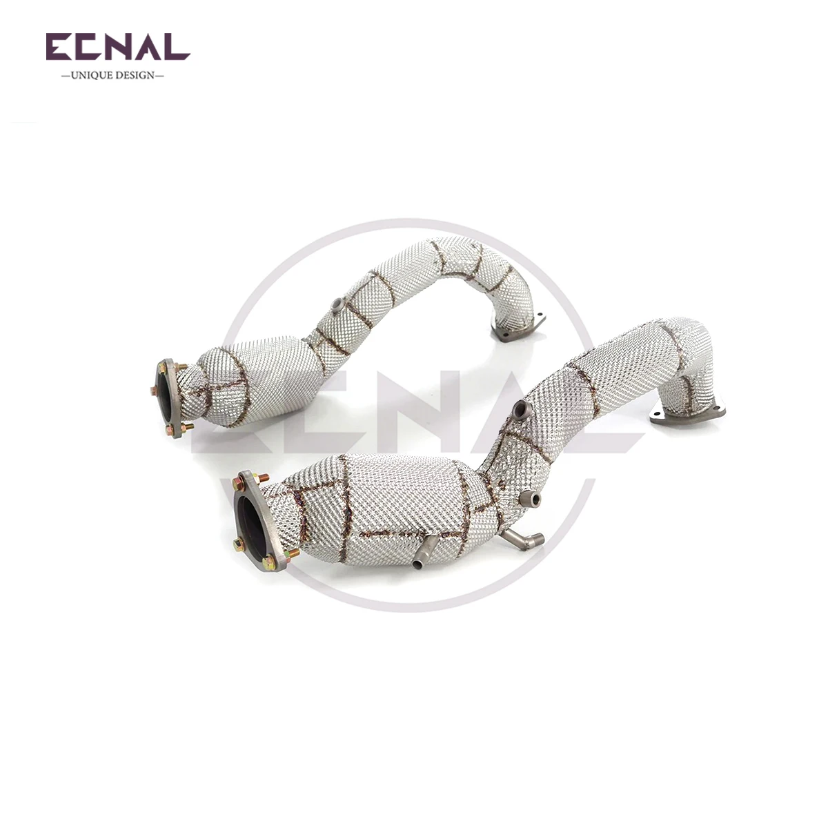 

Выхлопная труба Ecnal с теплозащитным экраном, спортивная выхлопная труба с высоким расходом, автомобильные аксессуары для Porsche 718 GT4 RS 4.0T 2020+