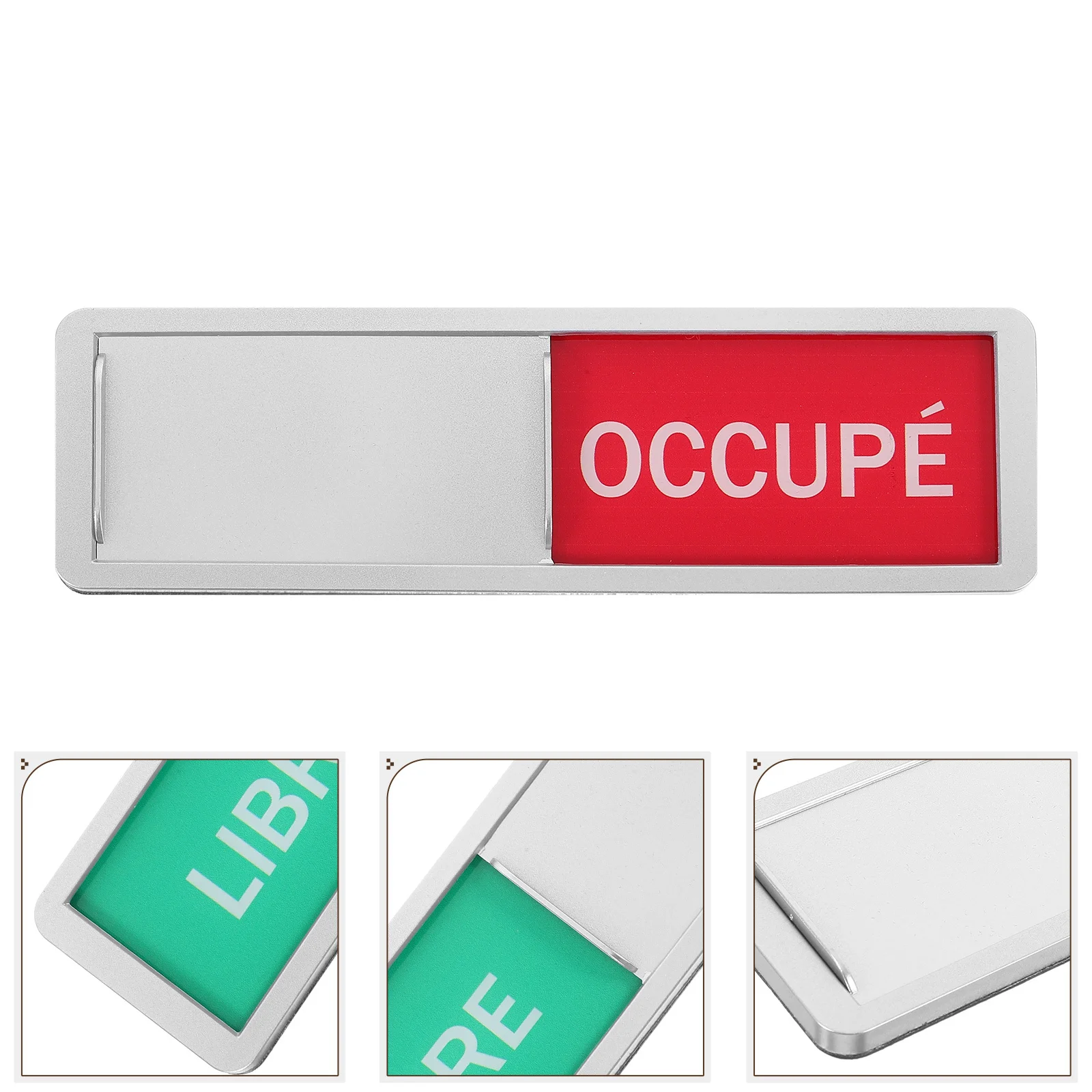 

Bathroom in Use Sign Sliding Door Indicator Vacant Occupied for Office Conference Room Hotel Hospital Easy Switching Durable