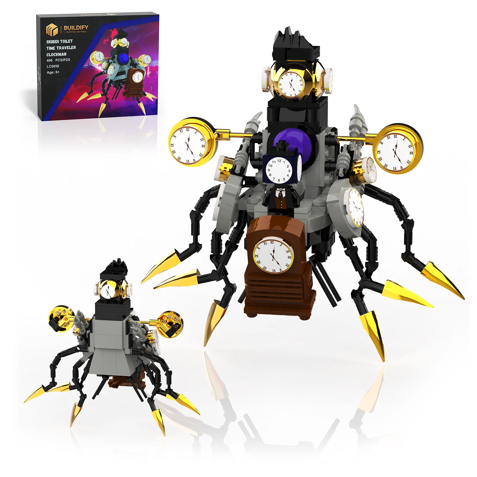 

Наборы строительных блоков для роботов-часов, фигурки героев для мальчиков, декор комнаты, идеальные подарки на Рождество/Хэллоуин для друга