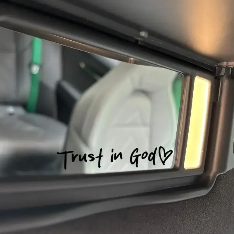 1/2 pçs decalques de carta de deus confiança em deus acreditar em deus espelho retrovisor adesivos decoração para carros e motocicletas acessórios
