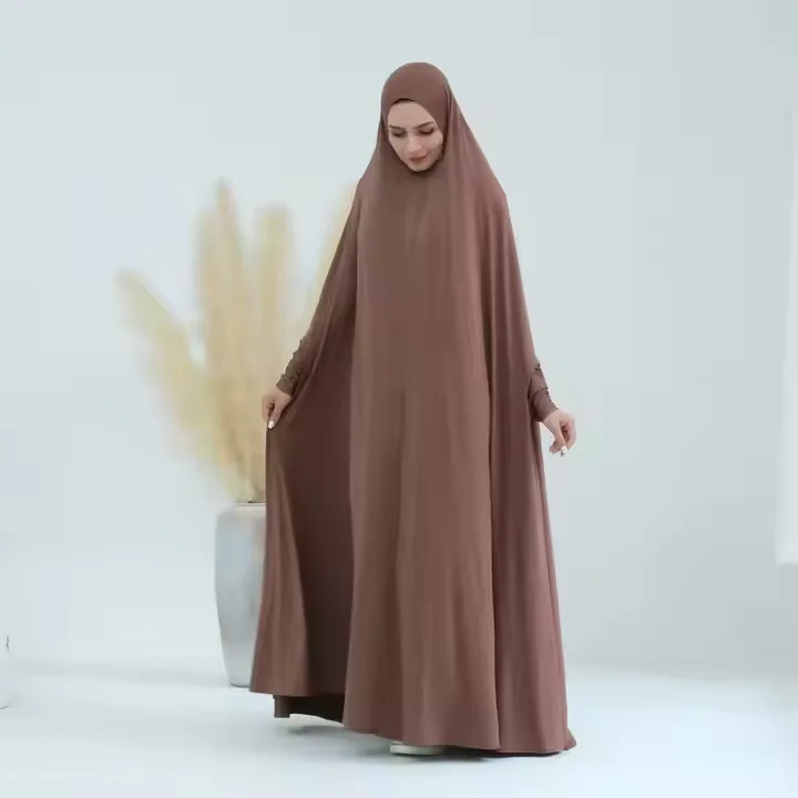 

Eid Djellaba Ramadan Hooded Abaya Overhead Burqa Women Muslim Dress Prayer Garment Islam Clothing Arabic Robe Kaftan Jalabiya