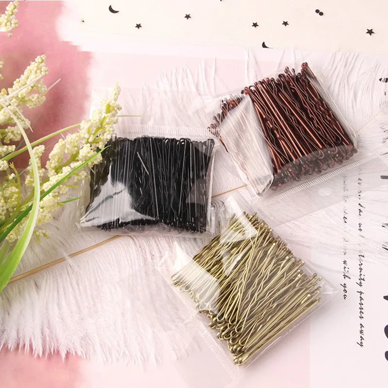 50Pcs Waved U-Shaped Bobby Pin Hair Barrette Hairpins for Women Hair Clip Invisible Wave Hairgrip Hair Headwear Accessories