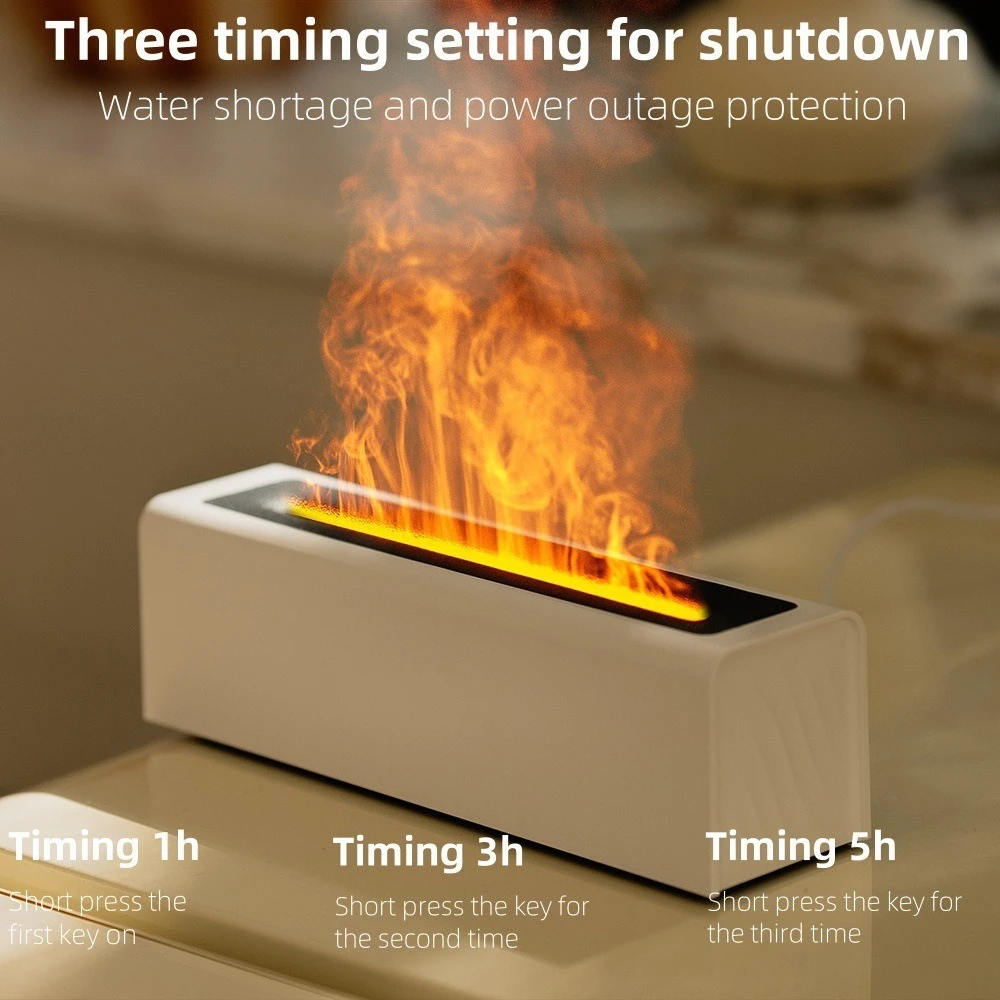 جهاز ترطيب لهب بالموجات فوق الصوتية بسبعة ألوان ، مصباح جو منزلي ، آلة عطر ، جديد