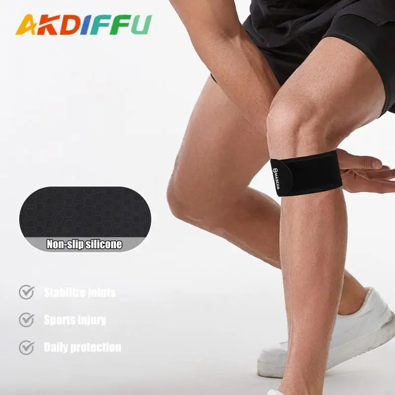 2Pcs/set Strong Knee Support Band Wrap With Adjustment Fit Great For Hiking Cycling And Athletic Training JOME