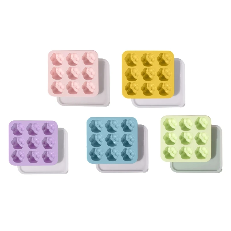 

Baby Supplements Molds Cartoon Paw Shaped Silicone Material Chocolates Moulds Bread Molds Fondant Cake Moulds Dropship