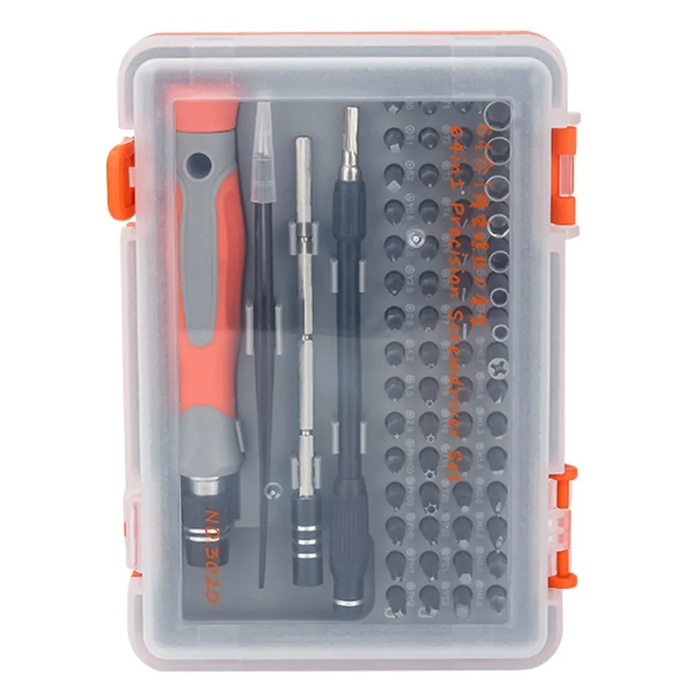 New Chrome Vanadium Steel Precision Screwdriver Set DIY 64 in 1 Screwdriver Set Multifunctional Flexible Screw Driver Bit Home