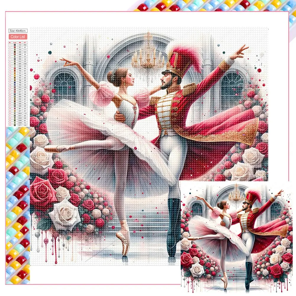 Nutcracker and Princess DIY Diamond Painting Cartoon Cross Stitch Kits Full Diamond Embroidery Mosaic Picture Home Decor